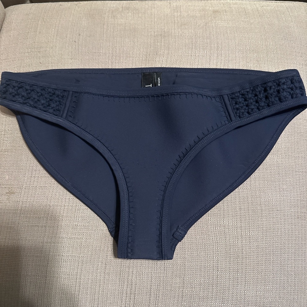 Triangl Navy Blue Bikini Bottom Medium Neoprene Swim Bottom